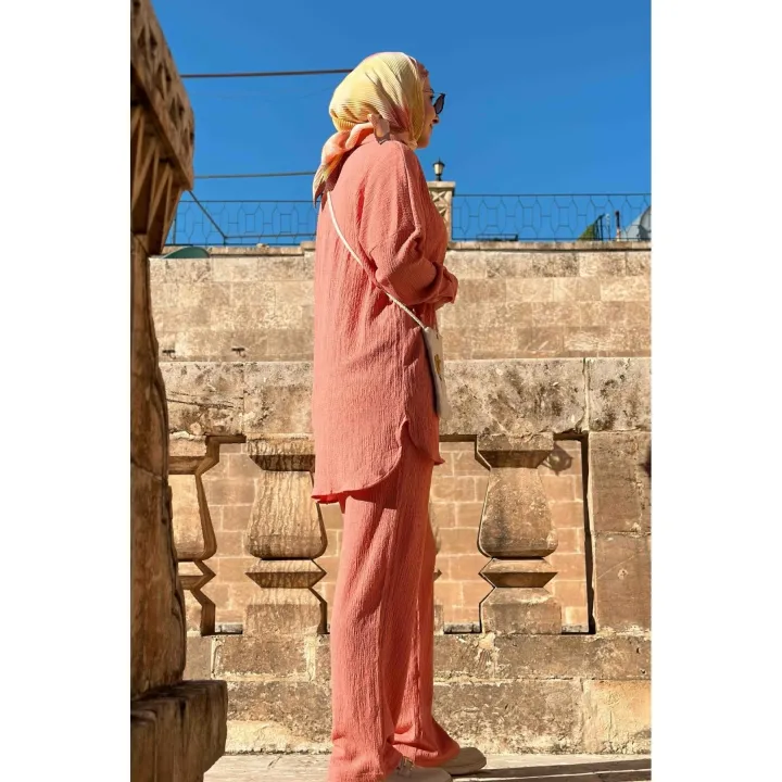 Woman%E2%80%99s%20Fashionable%20%20Sleeve%20Tunic%20Trousers%20Set%20-%20Pomegranate%20Flower%20Casual%20Home%20Wear%20Beach%20Sun%20Protection%20Shirt%20Set%20Breathable%20Women%20Suit%20Clothing%20-%20Image%206