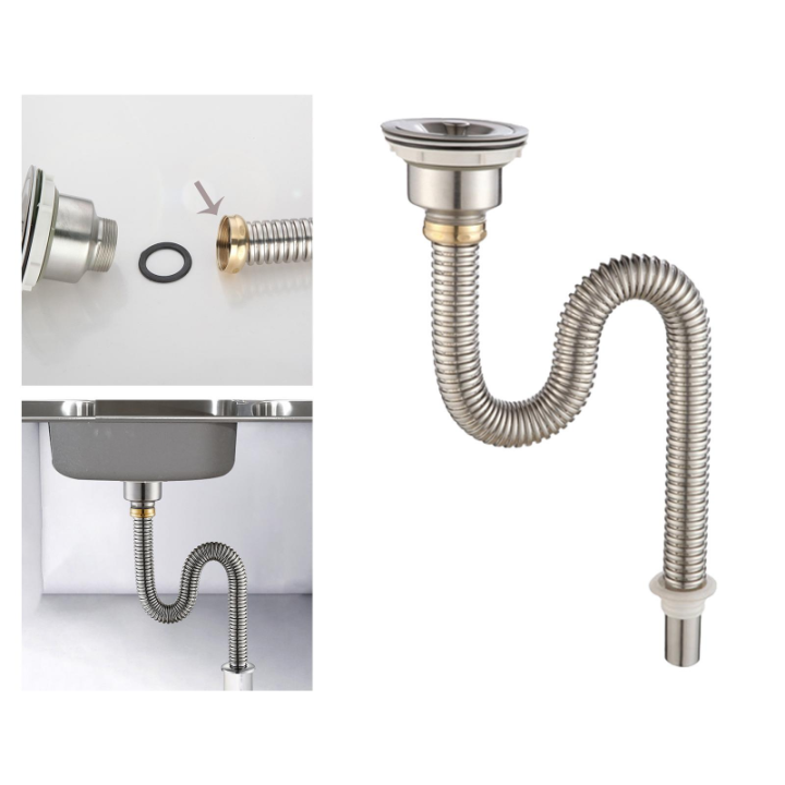 Kitchen%20Sink%20Drain%20Pipe%20Stainless%20Steel%20Sink%20Strainer%20with%20Sink%20Stopper/sealing%20Lid%20Kitchen%20Sink%20Sewer%20Pipe%20Drain%20Tubing%20Pipe%20-%20Image%206