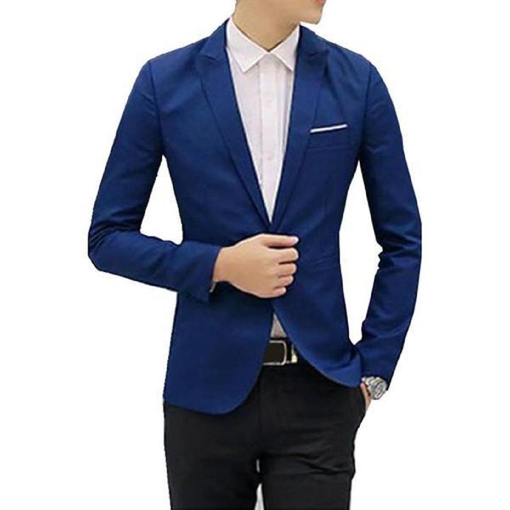 Navy%20blue%20%20Synthetic%20Casual%20Blazer%20For%20Men%20-%20Image%205