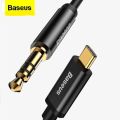 Baseus USB Type C Male Aux Audio Cable to 3.5mm Jack Male Speaker Cable For Speaker Headphone Car Audio Cable. 