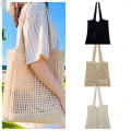 Polyester Fiber Shoulder Bag Eco Friendly Crochet Tote Shopper Handbag for Casual Women Shopping Travel. 