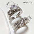 Vintage Simple Wholesale Cheap Diamond Wedding Design Ring Set Jewelry For Men.