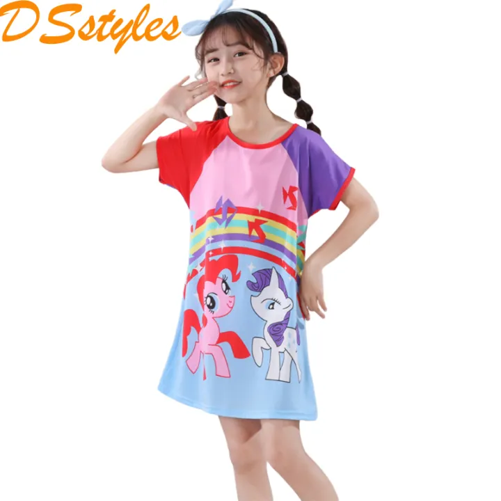 DSstyles%20Girls%20Nightgown%20Cartoon%20Cute%20Nightdress%20Summer%20Short%20Sleeves%20Sleepwear%20For%203-10%20Years%20Kids%20-%20Image%209