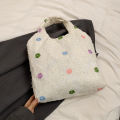 Lace flowers, dopamine vest, armpit bag, Korean makeup bag, shopping large capacity one shoulder. 
