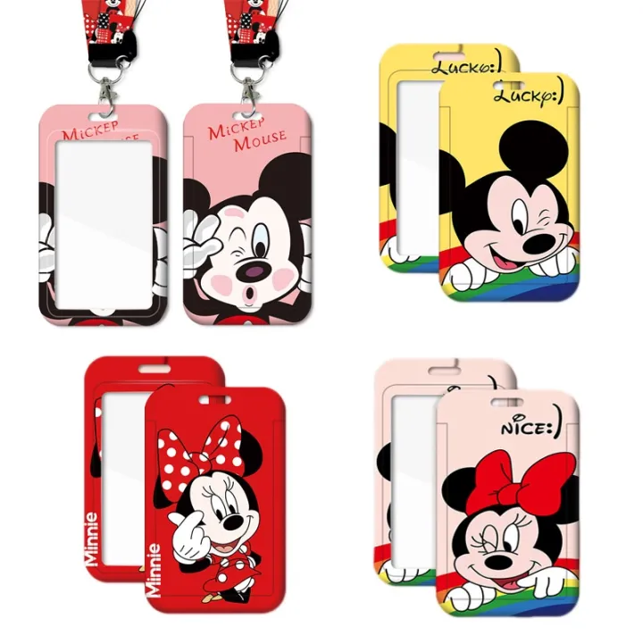 Mickey%20Mouse%20Children's%20Card%20Holder%20Cartoon%20Character%20Minnie%20Portable%20Keychain%20ID%20Card%20Holder%20Cover%20Kids%20Gifts%20-%20Image%203