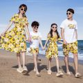 Beach Couple's Outfit Summer Clothing2023New Clothing for Trips to Sanya Short SleeveTT-shirt Dress Couple Suit. 