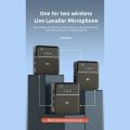 SX9 Wireless Microphone for Type C & 3.5mm Dual Microphone Single Microphone.