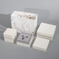 Three Layers Of Appearance White Filled Paper With Black Velvet And Gray Velvet Can Put Ring Earrings Necklace Jewelry Box.