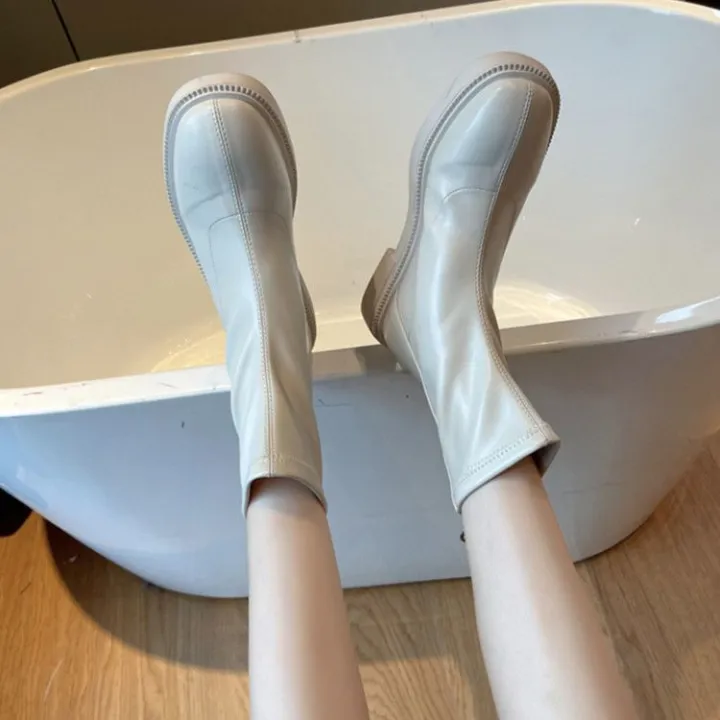 Martin%20Booties%20Female2022Autumn%20New%20Thin%20Boots%20Chelsea%20Autumn%20Mid-Calf%20British%20Style%20Retro%20Skinny%20Boots%20-%20Image%203