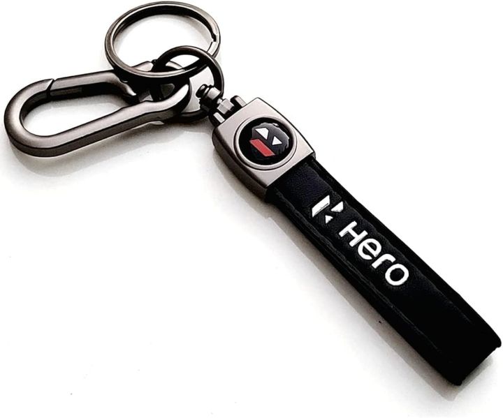 Hero Logo Lather Key Ring for Biker- Car- Nice key Ring - key Chain