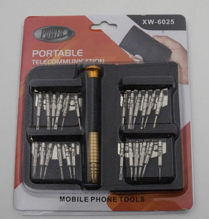 Portable%20Telecommunication%20Mobile%20Phone%20Tools%2024%20In%201%20Multi-Purpose%20Precision%20Screwdriver%20XW-6025%20Interchangeable%20Screwdriver%20Set%20With%20Bag%20-%20Image%204
