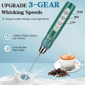 Milk Frother Handheld for Coffee, Electric Whisk, Drink Mixer with Stainless 3 Whisks, Rechargeable Hand Frother. 