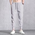 New Men's Casual Spring Summer Fall Running Pants Student Boy Korean Fashion Sports Nine Pants Quick Dry Double Pockets.