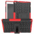 【The road to happiness Store】Heavy Duty Armor TPU PC Case For Amazon Fire HD 10 Hybrid Rugged Hard Rubber Cover Protective Shell+Film+Stylus.