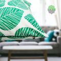 Cotton Cover with Cushion, Green, (18"x18")_Set of 5. 