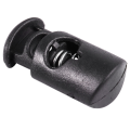 Diameter 8 mm Hole, Cord Cord Stopper Laces Snap Hook, Black, 20 Pcs.