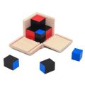 Educational Kid Montessori Early Learning Algebra Mathematics Binomial Cube Set Wooden Toy. 