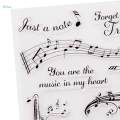 Clear Stamps Music Theme Letters Stamps for Party Supplies Album Journals. 
