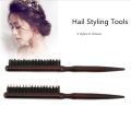 【Daily Necessities For Anyone Store】Quality Wood Handle Hair Comb Natural Boar Hair Brush Fluffy Handle Comb Hairdressing Barber Hair Styling Tool.