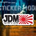 Mini Sticker For Car & Bike  /  JDM Sun flag  - Best Quality ( Sticker_Mode ). 
