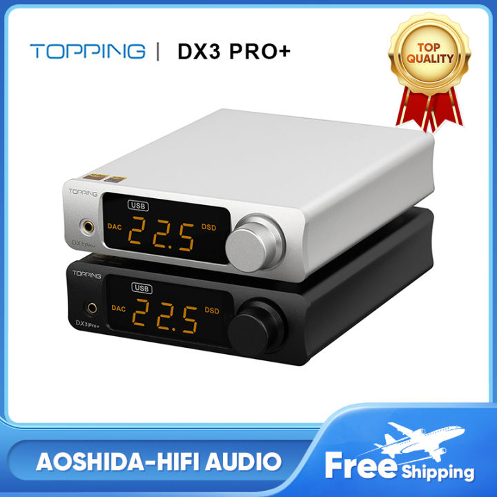 TOPPING DX3 PRO+ Hi-res DAC Headphone Amplifier ES9038Q2M DAC Bluetooth 5.0 LDAC USB Headphone Amp DX3Pro Plus DSD512 PCM768kHz