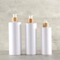 Soap Bottle Pump Dispenser Bamboo Lotion Refillable Liquid Storage Container.