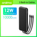 oraimo - OPB-P5101 - Slice Link - 12W Fast Charge - 10000mAh Power Bank - with 3 Built-in Cables. 