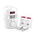 Home Security PIR Alert Infrared Sensor Alarm System 105DB Anti-theft Human Motion Detector Siren with 2pcs Remote Controller. 