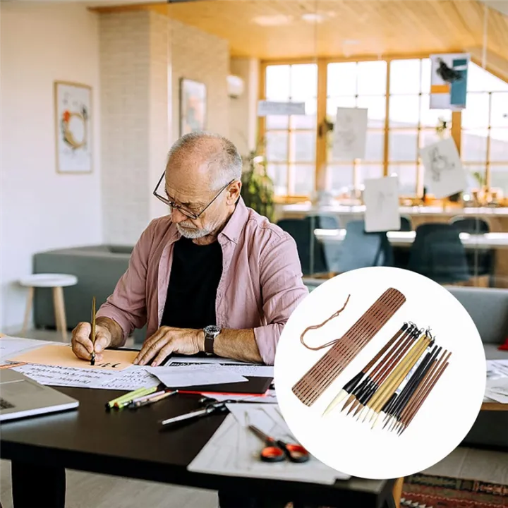 Chinese%20Calligraphy%20Brushes%20Set%20Kit%2015Pcs%20Chinese%20Writing%20Brushes%20Kit%20with%20Bamboo%20Pen%20Holder%20Japanese%20Painting%20Ink%20Brushes%20-%20Image%202