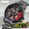 Skmei 1787 Rotation Wheel Creative Fashion Men Stainless Steel Watch  -Red. 