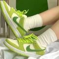 New Green Apple Shoes Men's and Women's Board Shoes Junior High School Students All-Match Campus Sports Skirt High StreetinsTrendy Shoes. 