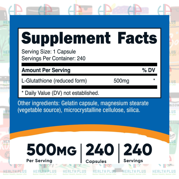 Nutricost%20L-Glutathione%20(Reduced),%20500%20mg,%20240%20Capsules%20-%20Image%203