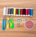 10pcs/set Portable Household Sewing Kit Box DIY Embroidery Handwork Tool Needles Thread Scissor Set Home Supplies Travel. 