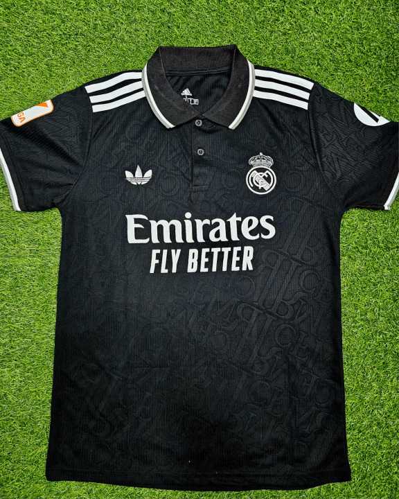 Real Madrid FC Jersey - Player Edition Jersey - Real Madrid FC RMA Football Club - Home/Away Kit - Special Fans Version Jersey Club Jersey 202425 - Thai Fabrics - Short Sleeve - New Football Jersey - UEFA Champions League 2024 Design - Premium