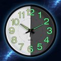 12 Inch / 30cm Luminous Wall Clock Silent with Night Light Glow in the Dark Round Clock, Living Room Decoration.
