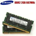 【YIYANGMAOYI111】SAMSUNG DDR2 2GB PC2 5300S 6400S DDR2 2G 1G 667 Mhz Laptop Memory Notebook SODIMM RAM. 