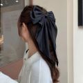 Bow Ribbon Hairpin Headwear Simple Elegant Satin Spring Clip Fixed Hair Clip Ret. 