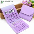 Nail Clippers Set, 16pcs Manicure & Pedicure Tools, Stainless Steel Nail Cutter Kit for men and women, with Leather Bag, Travel Grooming Kit for Facial, Cuticle and Nail Care. 
