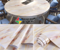 24''x48'' Gold Water Ripple Marble Look Paper Granite Wallpaper Peel and Stick for Countertop Cabinet Furniture Renovated Thick PVC.