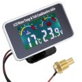 Vehicle mounted LCD digital display water temperature gauge, thermometer, voltmeter, 2in1. 