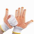 Gloves Yellow PVC single Dotted Bleach Cotton knit work Gloves 1 Pair. 
