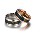 Smart Sensor Body Temperature Ring Stainless Steel Classic Wedding Couple Waterproof Temperature Ring Jewelry Gift. 