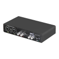 -UC22 24Bit/192KHz Audio Interface High Resistance Instruments USB Computer Live Recording External Sound Card Black Music Production Mixer 1 PCS.
