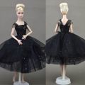 【The road to happiness Store】Dresses Elegant Black Little Dress Evening Clothes for Barbie Dolls For 1/6 BJD Doll Gift Doll Accessories. 