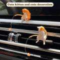 Fishing cat Car Interior Decoration Cute Resin With Pipe Glasses Auto Rearview Mirror Pendant Air outlet For Car Accessorie A9F6. 