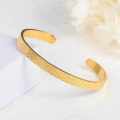New Ayatul Kursi Cuff Bracelet Custom Engraved Quotes Bangle Arabic Style Bracelet  For Men. 