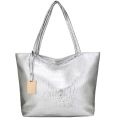 Ladies Leather Handbags, Handbags, Ladies Shoulder Bags, Designer Handbags, Leather Handbags-Silver. 