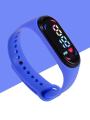 Sports LED digital watch women men silicone waterproof  wristwatch. 