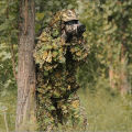 Hunting Birding Durable Outdoor Woodland Ghillie Suit Kit Cloak Military 3D Leaf Camouflage Camo Jungle Clothing.