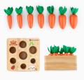 Wooden Montessori Fun Plucking Radish Toy Children's Puzzle Insert Carrot Game Baby Toys Early Childhood Educational Toys Gifts. 
